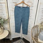 BODEN Women's 12 Abstract Blue Polka Dot Richmond 7/8 Cigarette Trouser Pants Photo 4