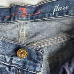 7 For All Mankind Flare Jeans Women's Size 28 Havana Rhinestone Pocket Mid Rise Photo 5