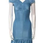 Paco Rabanne dress Elegant Blue Shoulder cuff metallic size 36 or US 2 Photo 0