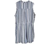Kelly Renee Stripes Sleeveless Tie Waist Romper Shorts Blue White Size XL Photo 3