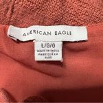 American Eagle  AE Puff Sleeve Babydoll Mini Dress Large Women’s Burnt Orange Photo 3