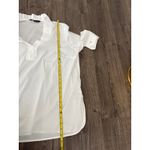 Ming Wang  White Ruffle Collar Tunic Shirt Women Plus Size Photo 5