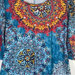 Marshalls Nandashe Women’s Size Medium Geo Print Long Sleeve Blouse Photo 1