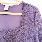 Christopher & Banks  Womens Lace‎ Top Size PXL Purple Whimsigoth Romantic Witchy Photo 3