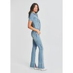 NWT SER.O.YA Fallon XXS Bayside Denim Flare Jumpsuit Button Photo 6