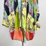 Johnny Was NWOT  100% Silk Floral Patchwork KIMONO Floral Jacket Coat Boho Sz S Photo 3