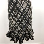 Nina Leonard NWT Plaid Printed Ruffle Hem Knit Dress Large Office Job Career Photo 7