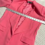 ZARA  Open Front Blazer Small Pink Rolled 3/4 Sleeves Oversized Cascade Neck Photo 9