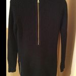 Ann Taylor ribbed cable knit sweater zipper back v-neck size XS tunic Photo 1