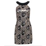 Lilly Pulitzer  Sydney Brocade Dress 2 Black Gold Silver Metallic Cocktail Party Photo 5
