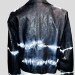 Tribal new faux leather black biker jacket! Tie dye style! Black Size undefined Photo 8