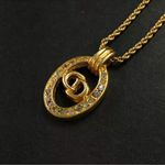 Christian Dior Vintage Dior CD logo crystal rhinestones necklace Photo 1