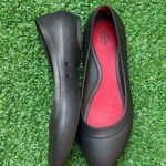 Crocs Women's Lina Black and Red Inside Flats Casual Comfy Ballet Shoes Size 9 Photo 0