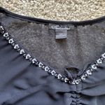 Seductions Vintage Bell Sleeve Flared Mesh Long Sleeve Top Photo 2