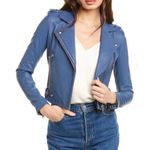 IRO  Luigaspe Leather Metallic Moto Jacket Photo 3