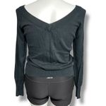 American Eagle AEO Womens Y2K Pullover V Neck Knit Sweater Long Sleeve Black XL Photo 2