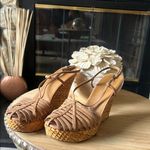 Prada Tan Woven Wedge Gladiator Platform Sandal Size 39.5 Photo 8