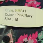 NWT Karissa & Me Navy Blue & Pink Floral‎ V Photo 4