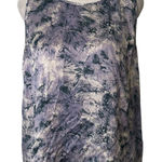 margaret o'leary purple & cream silk tank top size S Photo 0