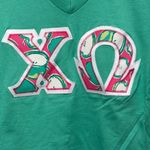 American Apparel Chi Omega Sorority Greek Life Women's V-Neck Tee Shirt, Small Photo 1