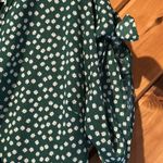 Green white dot Bohemia ruffle wrap maxi dress Size M Photo 6