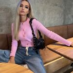 ZARA nwt ribbed knitted button up cardigan sweater top Photo 0