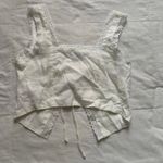 Forever 21  White lace crop top with tie front Photo 3