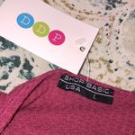 Shop Basic  size large plum color waffle knit top Photo 2