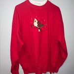 Vintage 90's Classic Bird Embroidered Logo Sweater Red Size XL Photo 3