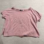 Athleta  Mauve Pink Short Crewneck Sleeve French Terry Sweatshirt Size XXS Photo 0