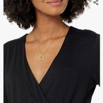 Jumpsuit Knit Surplice in black size Large New jogger style long sleeve very sof Photo 3