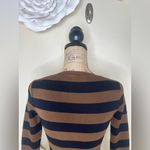 ZARA NTM: Black & Brown Striped Cropped Sweater Looks New Size Medium Photo 11