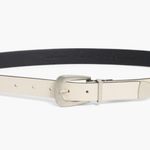 ALLSAINTS NEW $99  Curved Buckle Leather Belt X-Large, ROE Leather Photo 0