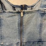 Guess  y2k acid wash denim bustier front slit bodycon sleeveless dress small Photo 12