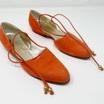 Salvatore Ferragamo Ankle Strap Slip On Orange Shoes Size 7.5 Photo 0