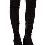 NEW Room of Fashion 8.5 Chateau Over The Knee Block Heel Stretch Boots Black OTK Photo 6