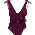 Free People  Magenta Thank You Never Bodysuit New Small Photo 4