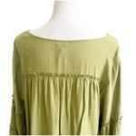Cocomo Womens Peasant Blouse Tiered Shirt Moss Green Sleeves Plus Size 2X Photo 8