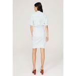 Veronica Beard  Hensley Ruched Chambray Mini in Glacier Ice Photo 3