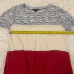 Signature Studio Red white blue color block tie front tee top shirt short sleeve  Photo 3