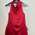 Elliatt  Camo Asymmetric Satin Cocktail Dress in Merlot Size X-Large NWT Photo 5