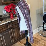 Pink and Purple Zigzag Cozy Knit Scarf Photo 8