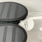 Jenni Slippers Fluffy Slides Plush Faux Fur Size XL 11-12 Black/Pink Heart Photo 5