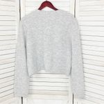 Gianni Bini Dani Cardigan Sweater Rhinestone Button Ribbed Gray Large Photo 9