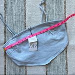 ZARA  Light Blue Denim Strappy Crop Top Women’s Size Large  NWT Photo 5