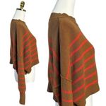 Free People  Easy Street Stripe Crop Pullover Sweater Brown Orange Large Photo 11
