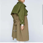 Nasty Gal Two Tone Belted Oversized Trench Wrap Coat US size 8 Photo 5