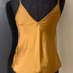 ZARA 💜  Gold Bronze Satin Women's Top with Spaghetti Straps Photo 0