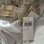 Tahari NWT Elie  Women's Jacket Tweed Open Rhinestone Button Fringe Size 6 Photo 8