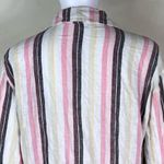 Sanctuary Linen/Rayon Mix Striped Boyfriend Shirt Photo 4